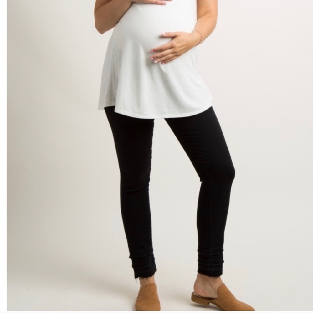 Black layered Frey Maternity Jeans